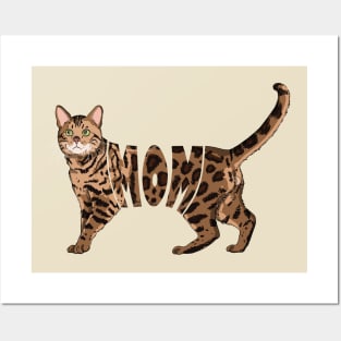 Bengal Cat Mom Posters and Art